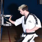 James with palm break at Evesham School of Taekwondo